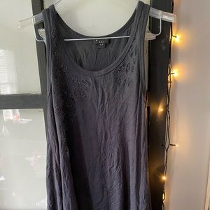 FOREVER 21 Tank Top with Cut Out Design Gray